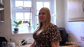 Charlie Rae's massive tits get ravaged in the kitchen