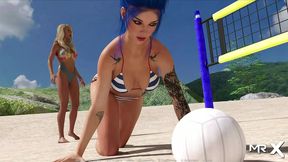 Beach Volleyball Fun Turns Steamy With Sexy Anime Girls In 3D Hentai Action