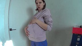 M Small guy inside my belly and loud burping PR