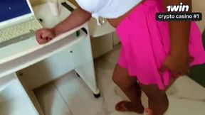 Neighbor asked me for sugar and got milk in her mouth, after having her labia penetrated hard