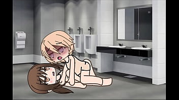 Lesbian Couple gets dirty in School bathroom | Gacha |