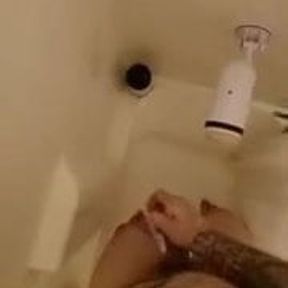 Fucking my toy in the shower