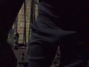 late night WANK behind my work building ** TIGHT METAL COCK RING ON **