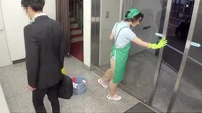 Helpless Cleaning Lady Endures Japanese Man's Rough Anal Pleasure