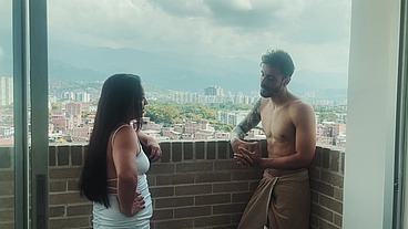 My delicious neighbor is a chubby girl with a big ass, and she comes to my house for a little bit of my milk