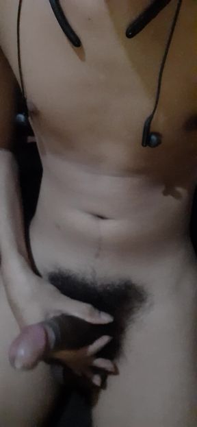 Masturbating