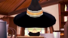 roxy rubbing on the corner of the table - mushoku tensei