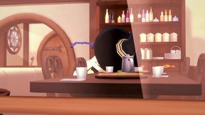 roxy rubbing on the corner of the table - mushoku tensei