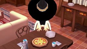 roxy rubbing on the corner of the table - mushoku tensei