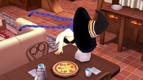 roxy rubbing on the corner of the table - mushoku tensei