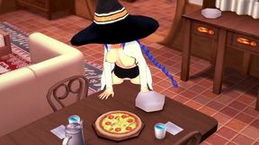 roxy rubbing on the corner of the table - mushoku tensei