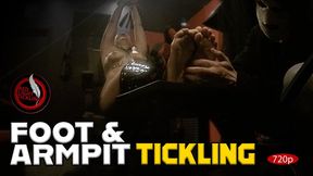 Ticklish Sasha Tied Up and Tickled on the Tickle Chair | Feet and Armpit tickle | Fetish Tickling | 720p