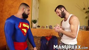 Johnny heard that Superman is looking to retire. He wants the job. The Man of Steel can transfer his power over to someone by filling that person with his cum.