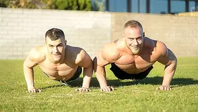 Ripped Hotties Brock & Ayden Pound Each Other Bareback – Sean Cody