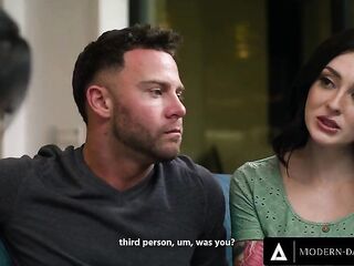 MODERN-DAY SINS - Preggy Wife Gets Concupiscent Whilst Watching Hubby Cheat With The Prenatal Instructor