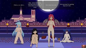 strip poker with aqua, mari & noire gets out of hand—ends in a heated show