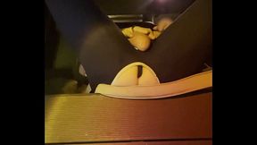 First time trying to pee with a butt plug, helped by a friend