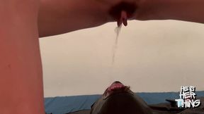 mistress pisses her slave right in his mouth