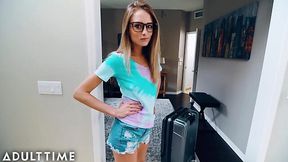 Skinny step sis Kyler Quinn has creampie weekend at step bro's home