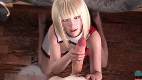 Stepsis sucks and rides on big cock in steamy PC gameplay