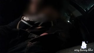 Real MILF public mastubation in car moaning orgasm