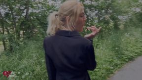 Blonde Slut! a Quickie Just off the Road!