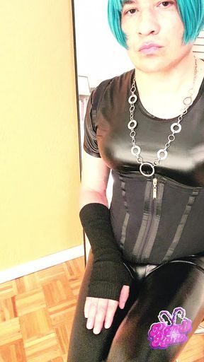 Sissy Slut Kandi plays with herself and  her cigarette PMV