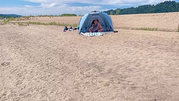 Piss Party and Fucking on the Beach with TS Sheri Allwood
