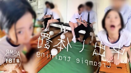 [Amateur creampie]sex with cute japaneseCall students to the gym and cum