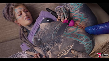 Alt TEEN gets a butt fucking with toys, dick and machine