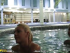 Pickup fuck with hot blonde and asian