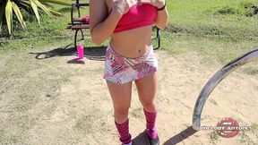 loirinha vai se exercitar no parque da prefeitura, se empolga e o clima esquenta!