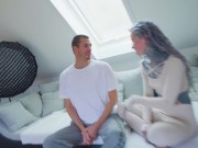 FIRST Double Vaginal Penetration Threesome with Tattooed Women - A POV Casting Experience - FMM