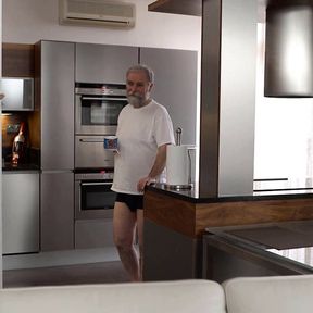 OLD4K. Old man hurries to rescue girl who is horny in the morning