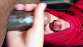Curvy BBW milf shows off big ass and swallows cum