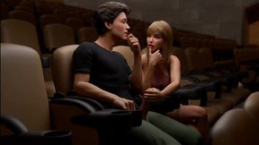Sneaky Fuck in Movie Theatre with My New Friend