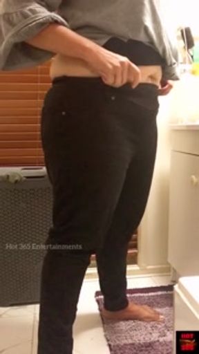 My Naked Butt in the Bathroom in close-up flashing