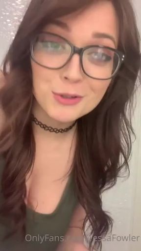 Tessa Fowler shows off her huge bouncing tits