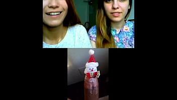 CFNM Girls React to Christmas Cock