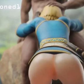 Princess Zelda Sucking A Big Black Cock