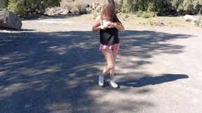 PUBLIC walking semi naked in the park