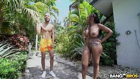 Curvaceous black mamba Yum finally finds a man to satiate her desires with