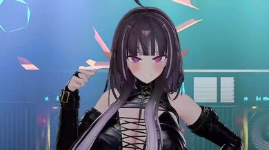 Elf VTuber strips down in MMD hentai cosplay until nude