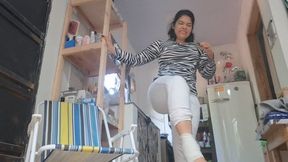 A somewhat tragic fall. It causes a sprain.