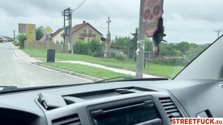 STREETFUCK INCREDIBLE SCREAMING SHAKING ORGASMS - Michaela Isizzu Cum Runs Down Her Face