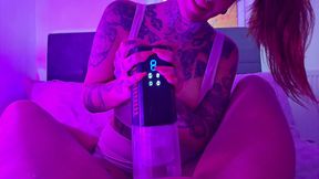 My Girlfriend Uses Cock Sucker Toy on My Big Cock