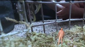 giantess - Teenie in Cage Watching as Giantess MXDominion Receives  Foot Massage from her Giant slave, female domination, shrinking fetish, giantess special effects 4k