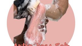 After Yoga Sole Encounter Part 3 with BRATTY TICKLES and SOAPDADDY Soles, Soapy Sole Brushing, Soapy Tickling