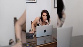 ”Sexy French MILf masturbates after working hours”