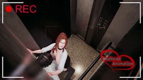 The Ai Camera Catches A Milf And Neighbor Fucking In The Elevator With Car Toon